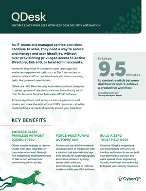 CyberQP QDesk brochure thumbnail