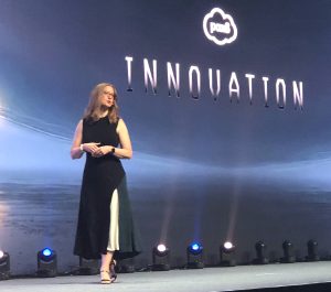 Libby McIlhany reveals Pax8 Innovations in the Day 2 Keynote.