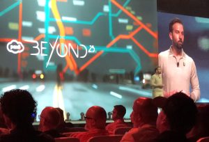 Nick Heddy on stage at Pax8 Beyond 25