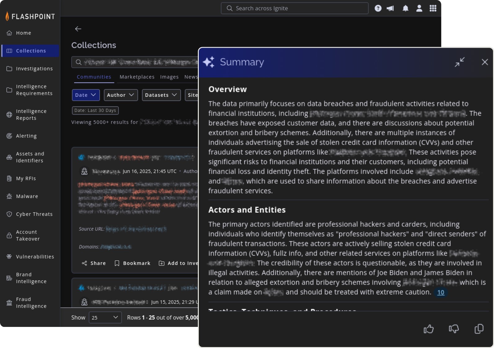 Flashpoint AI Summarization for Search