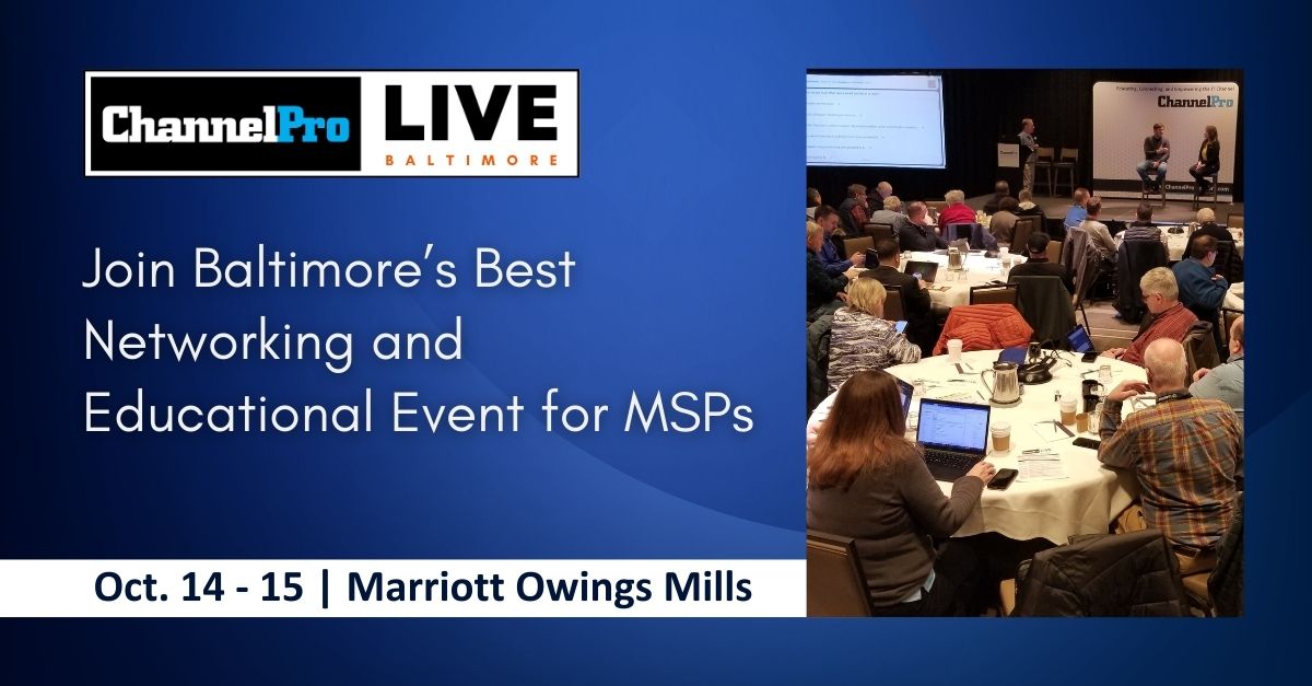 ChannelPro LIVE Baltimore ad