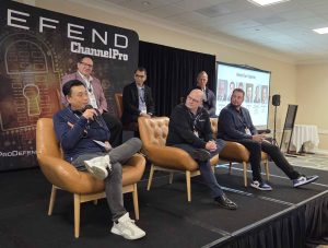 Vendor panel at Irvine cybersecurity conference for MSPs