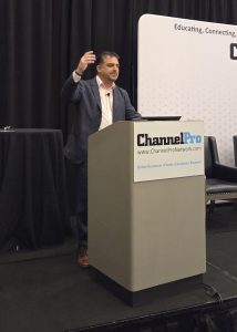 Brad Gross on stage at ChannelPro LIVE: Columbus MSP conference
